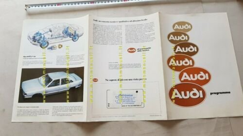 Audi produzione modelli 1987 depliant auto epoca originale brochure