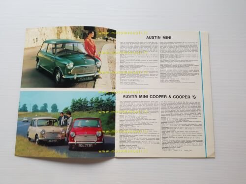 Austin modelli Mini 850-Cooper-Combi-1100-2000 1969 depliant originale