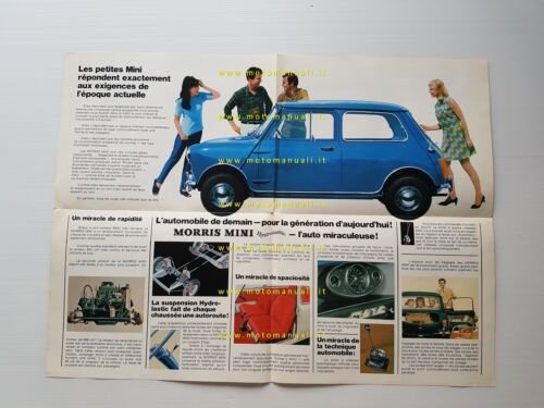 Austin Morris Mini 850 1969 depliant originale francese