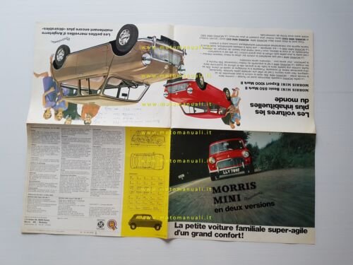 Austin Morris Mini 850 1969 depliant originale francese