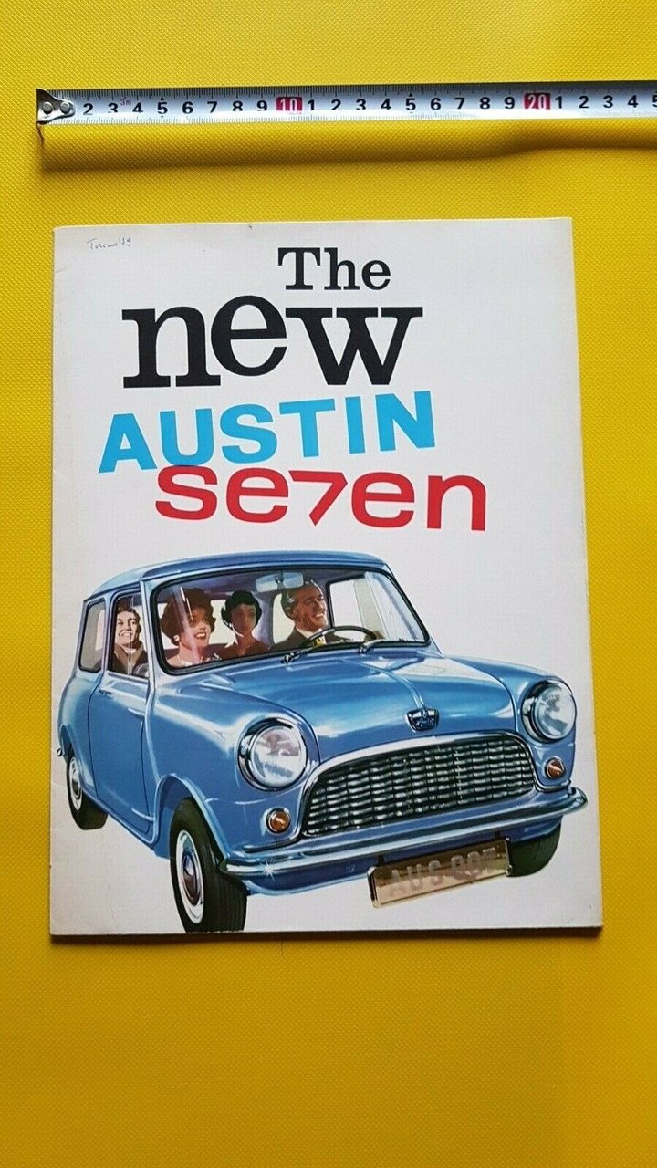 Austin Seven anni 60 depliant originale AUTO INGLESE brochure