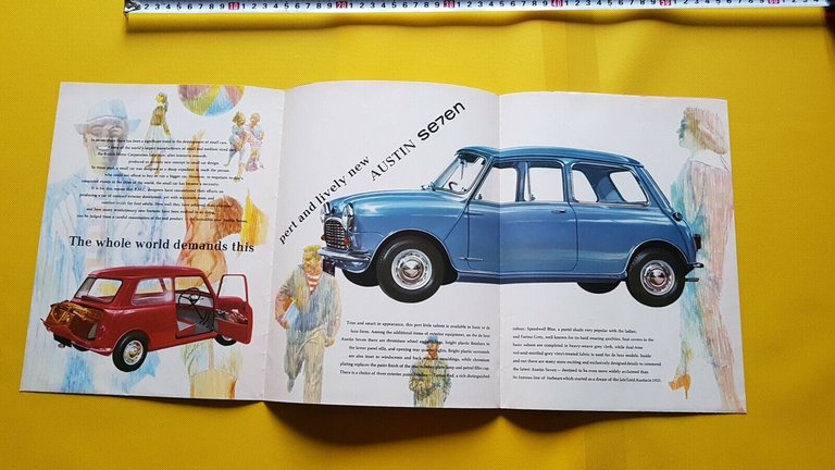 Austin Seven anni 60 depliant originale AUTO INGLESE brochure