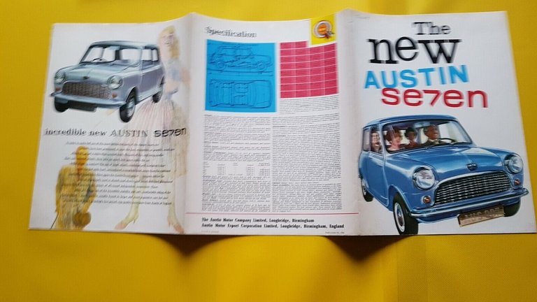 Austin Seven anni 60 depliant originale AUTO INGLESE brochure