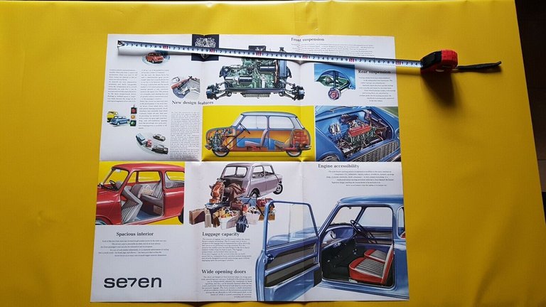 Austin Seven anni 60 depliant originale AUTO INGLESE brochure
