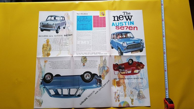 Austin Seven anni 60 depliant originale AUTO INGLESE brochure