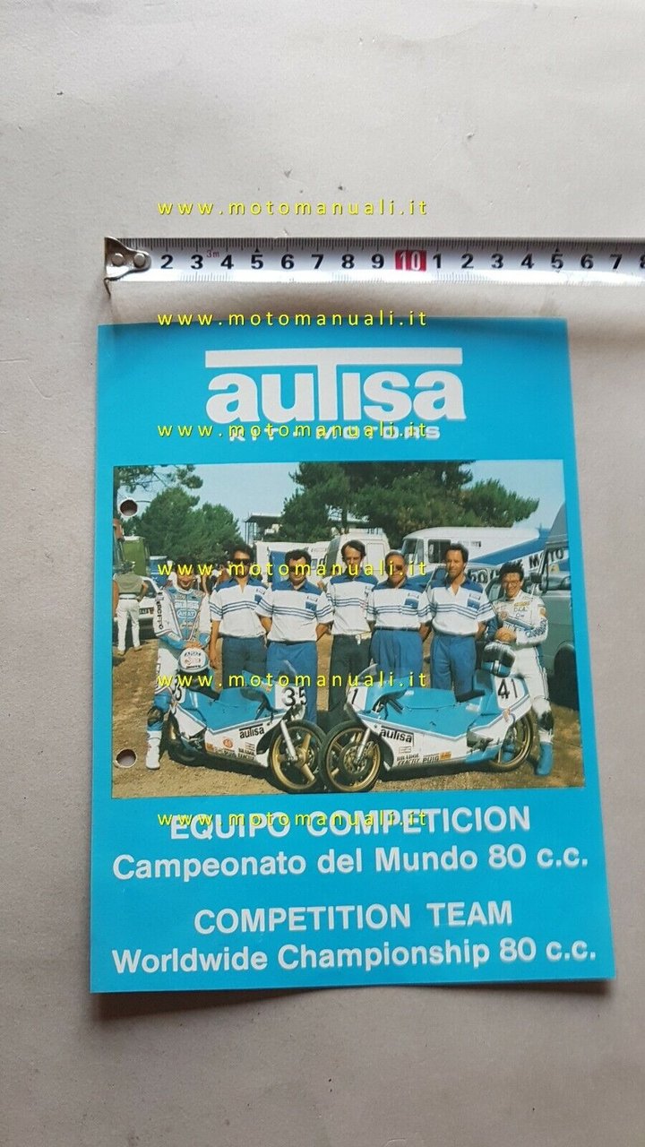 AUTISA Racing Team 80cc GP anni 80 depliant brochure originale