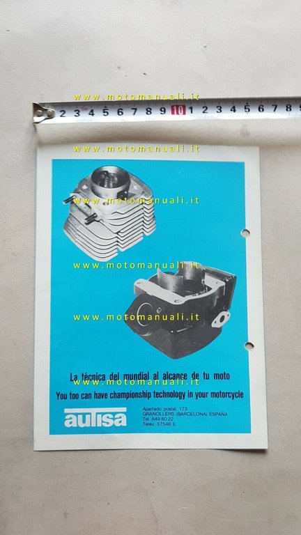 AUTISA Racing Team 80cc GP anni 80 depliant brochure originale