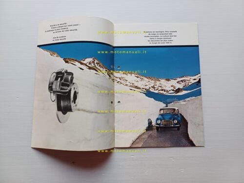 Auto Union 1000 S Coup De Luxe depliant francese originale