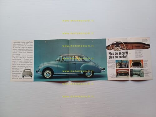 Auto Union 1000 S Coup depliant francese originale