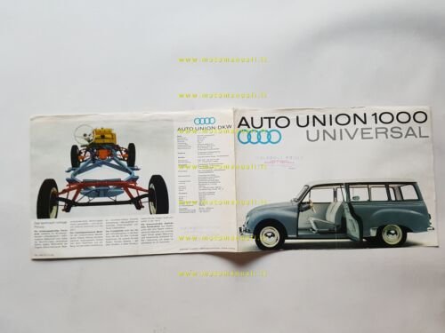Auto Union 1000 Universal 1960 depliant tedesco originale