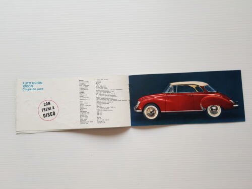 Auto Union-DKW produzione modelli 1959 depliant originale italiano