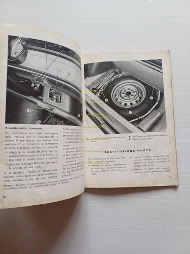 Autobianchi A 112 1a serie 1970 manuale uso manutenzione originale