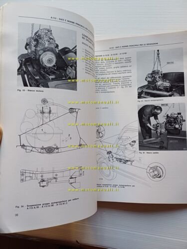 Autobianchi A 112-Abarth 1978 manuale officina caratt. tecniche dati riparazione