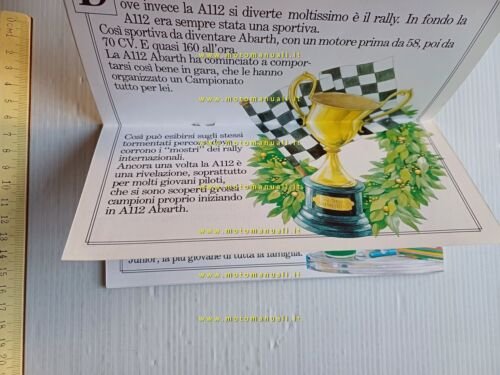 AutoBianchi A112 Abarth LX Elite Junior 1983 depliant ITALIANO originale