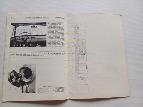 Autobianchi Bianchina 1967 manuale officina caratter. tecniche dati riparazione