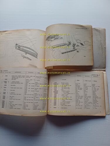 Autobianchi Bianchina Furgoncino 1961 catalogo ricambi CARROZZERIA originale