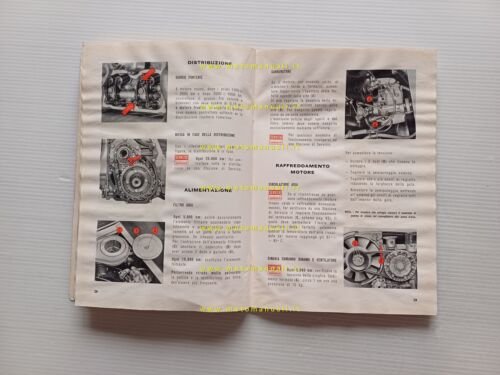 Autobianchi Bianchina Panoramica 1962 manuale uso libretto originale