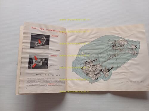 Autobianchi Bianchina Panoramica 1962 manuale uso libretto originale