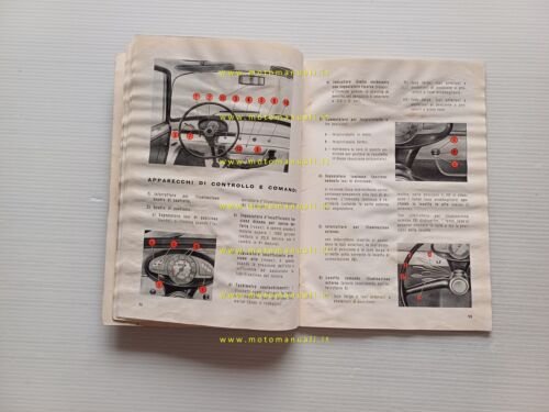 Autobianchi Bianchina Panoramica 1962 manuale uso libretto originale