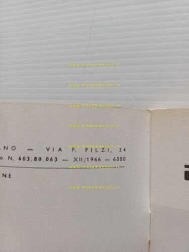 Autobianchi Bianchina Panoramica 1966 manuale uso manutenzione libretto original
