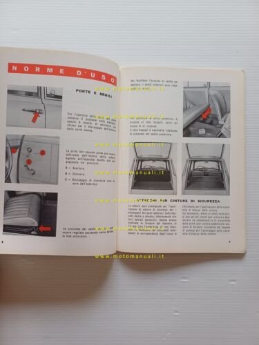 Autobianchi Bianchina Panoramica 1966 manuale uso manutenzione libretto original