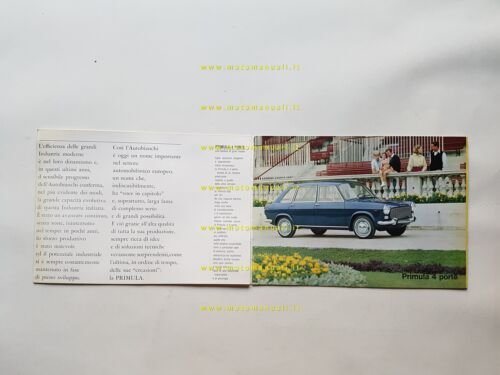 Autobianchi Primula 2-4 porte anni 60 depliant originale auto