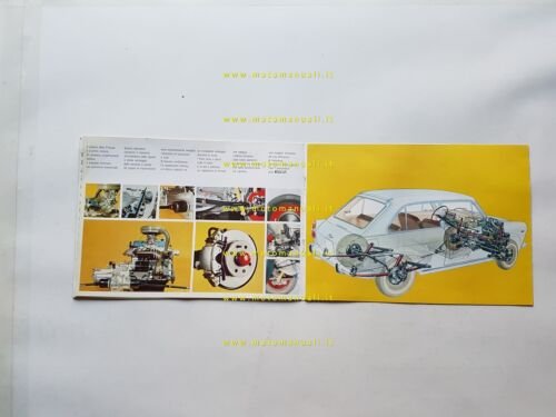 Autobianchi Primula 2-4 porte anni 60 depliant originale auto
