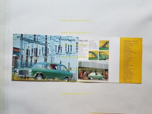 Autobianchi Primula 2-4 porte anni 60 depliant originale auto