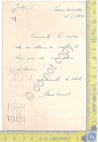 Autografo - Autograph - Arturo Farinelli - Cartolina - Intra … | Immagine principale