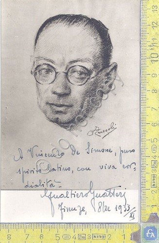 Autografo - Autograph - Gualtiero Guatteri - Scrittore | Immagine principale