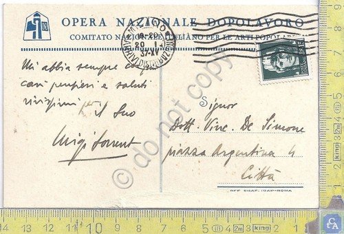 Autografo - Autograph - Luigi Sorrento - Licata - Milano … | Immagine principale