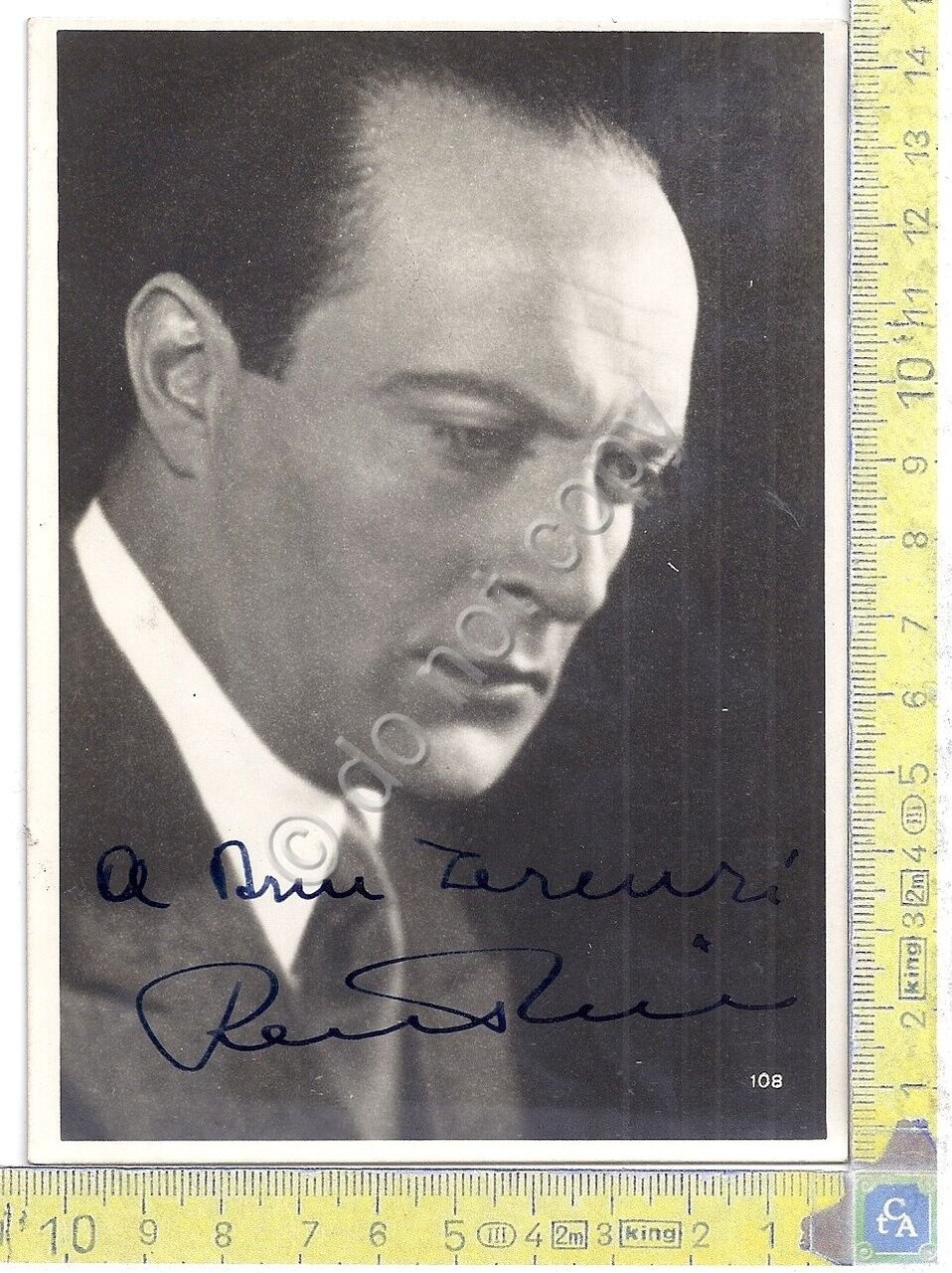 Autografo - Autograph - Renzo Ricci - Attore - Firenze …