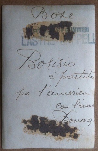 Autografo - Mario Bosisio - pugilato - fotografia autografata partenza …
