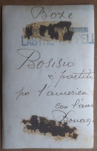 Autografo - Mario Bosisio - pugilato - fotografia autografata partenza …