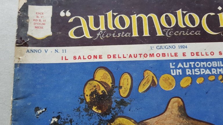 AutoMotoCiclo rivista anteguerra fascicolo per Salone Torino n.11 1924