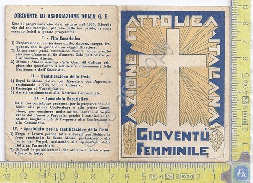 Azione Cattolica Italiana - Gioventù Femminile di Tempio - 1936