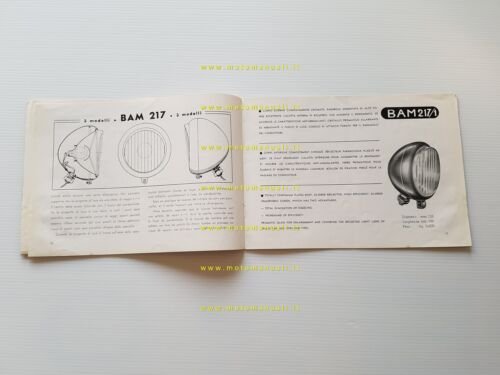 B.A.M. catalogo fari supplementari e antinebbia depliant originale italiano