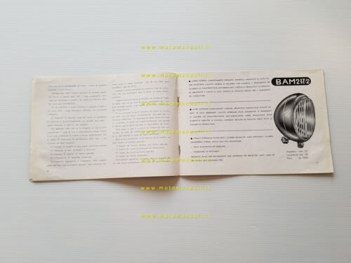 B.A.M. catalogo fari supplementari e antinebbia depliant originale italiano