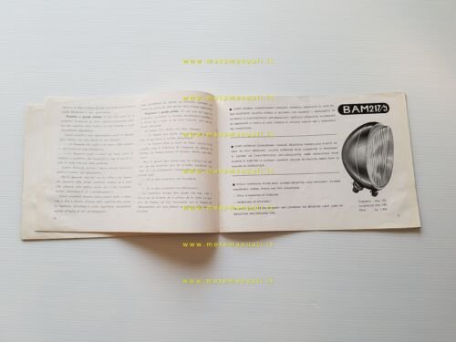 B.A.M. catalogo fari supplementari e antinebbia depliant originale italiano