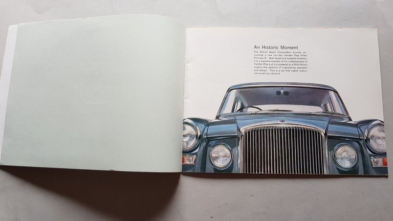 B.M.C. Vanden Plas Princess 4-Litre R depliant inglese originale auto