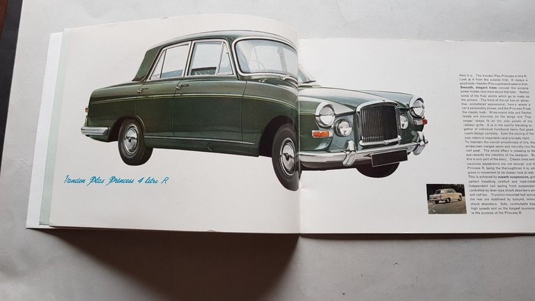 B.M.C. Vanden Plas Princess 4-Litre R depliant inglese originale auto