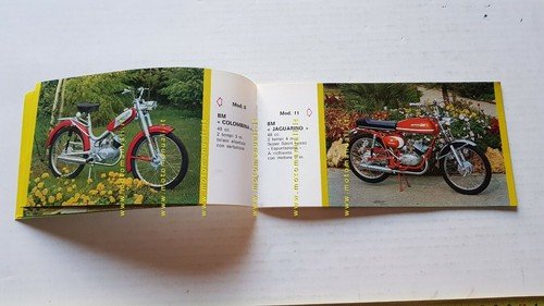 B.M. catalogo produzione ciclomotori 50 anni 70 depliant originale brochure
