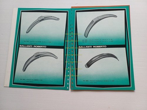 Ballanti catalogo parafanghi serbatoi carene moto fiberglass-ABS anni 70