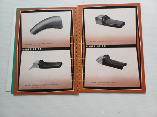 Ballanti catalogo parafanghi serbatoi carene moto fiberglass-ABS anni 70