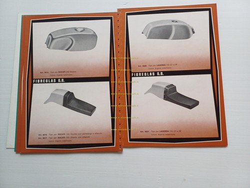 Ballanti catalogo parafanghi serbatoi carene moto fiberglass-ABS anni 70