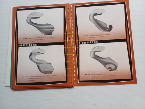 Ballanti catalogo parafanghi serbatoi carene moto fiberglass-ABS anni 70