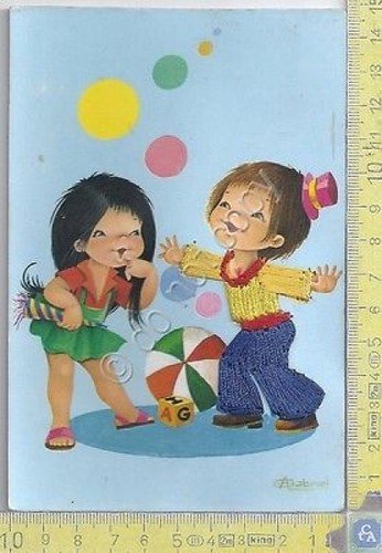 Bambini -palla - ricamata brodee - Embroidered and illustrated Gabriel