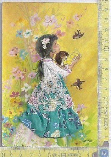 Bambola e cane ricamata Brodee Illustrata Costanza | Immagine principale