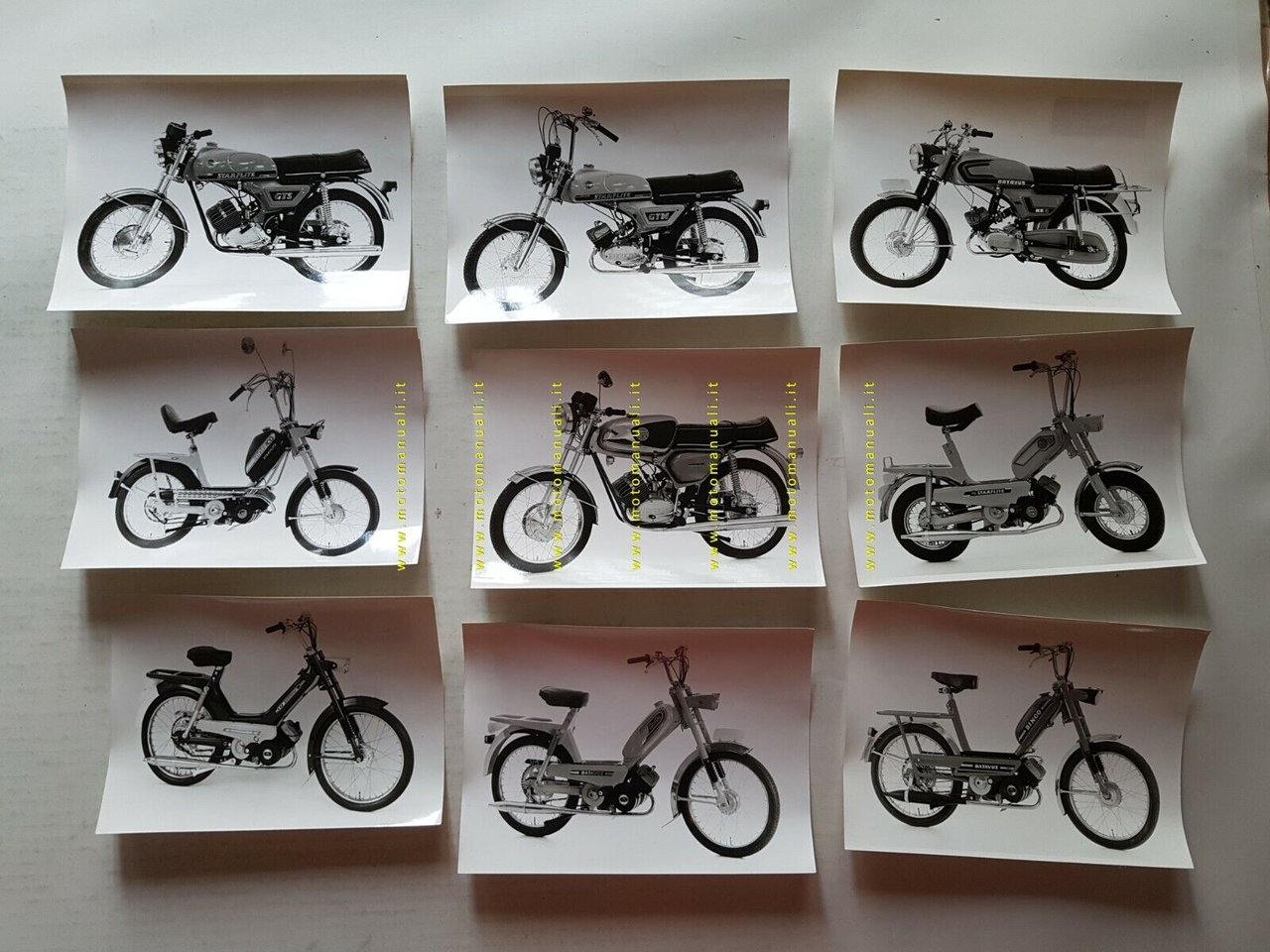 BATAVUS lotto 9 foto moto anni 70 da cartella stampa …