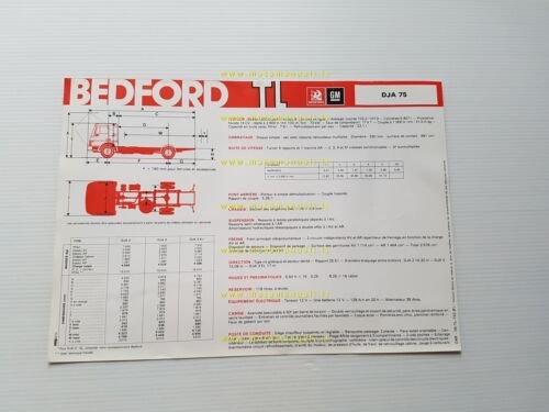 Bedford autocarri modelli TL 1981 depliant francese originale